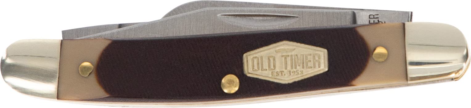 Sawcut Delrin handle with nickel silver pins and bolster