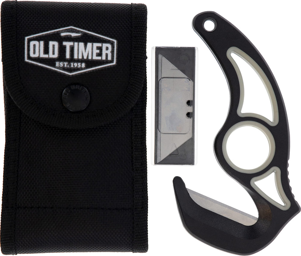 Old Timer gut hook with replaceable blades and TPE grip