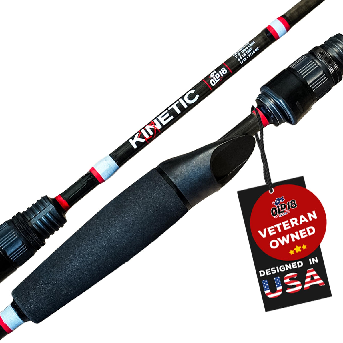 Old18 Kinetic 66 ultra-light spinning rod for precise casting and quick responses.