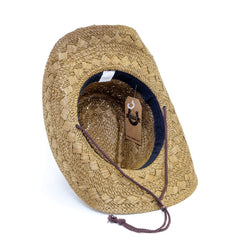 Old Stone Quality straw cowboy hat brim detail highlights a wide shaded area.