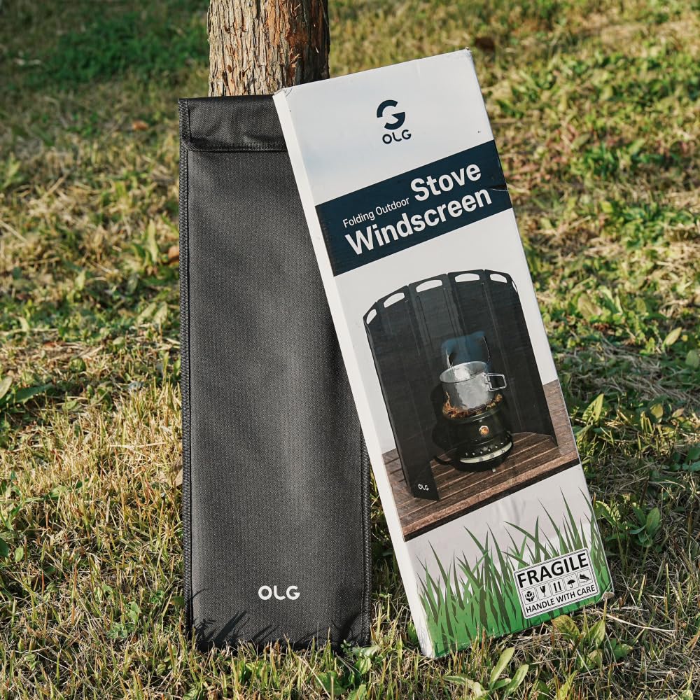 OLG Camp Stove Windscreen durable-finish provides reliable heat shielding.