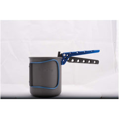 Olicamp pot lifter blue top view shows compact, durable aluminum body