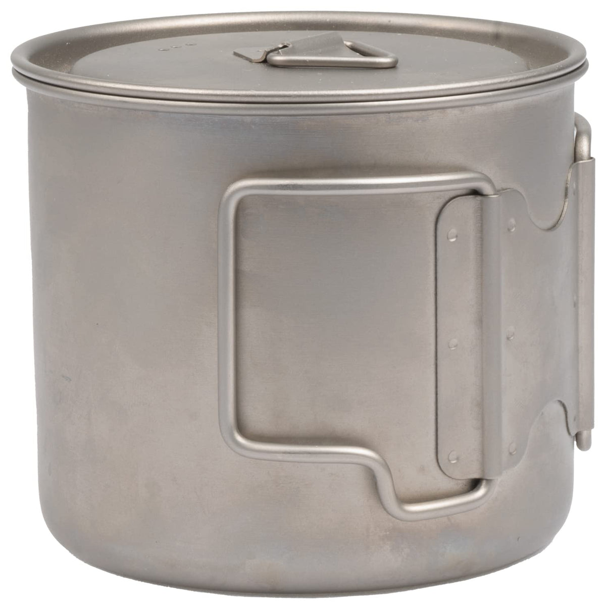 Olicamp Titanium Space Saver mug handle shows lightweight, durable grip for field brewing.