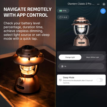 OLIGHT Olantern Classic 2 Pro dimmed and bright modes for mood and task lighting