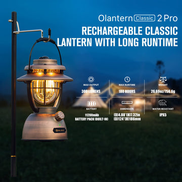 OLIGHT Olantern Classic 2 Pro side-handle shot for easy outdoor grip