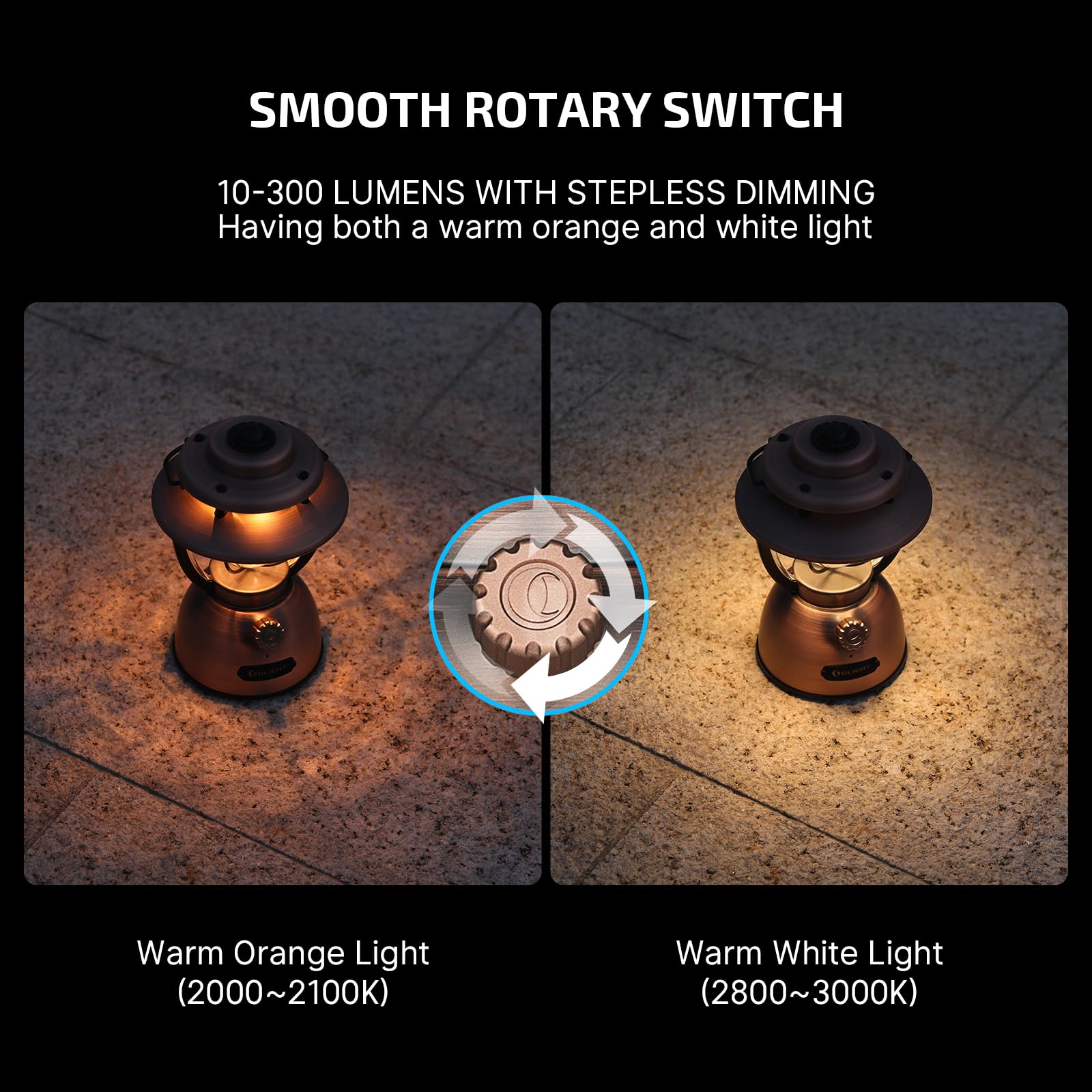 OLIGHT Olantern Classic 2 Pro vintage copper design enhances rustic decor