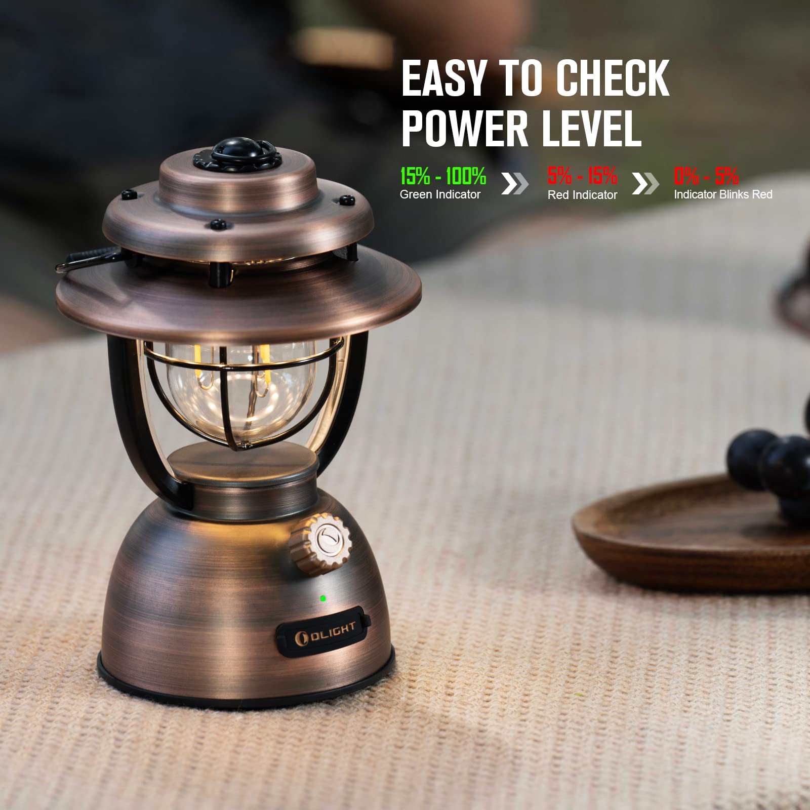OLIGHT Olantern Classic 2 Pro vintage copper finish decor-ready lantern