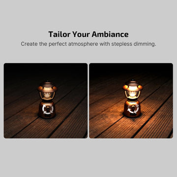 OLIGHT Olantern Stretch emergency-power feature while outdoors during stormy dusk