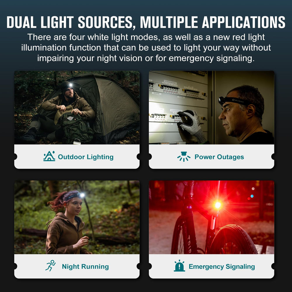 OLIGHT Perun 2 Mini 1100 lumens white beam for clear visibility.