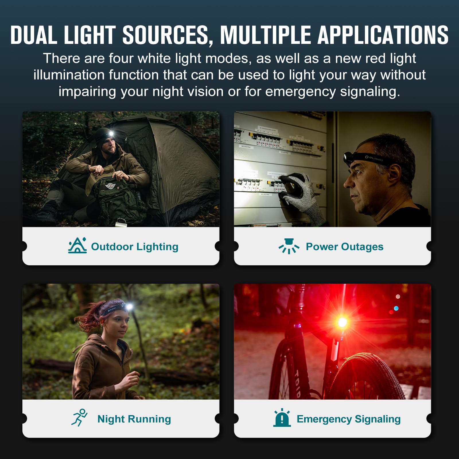 OLIGHT Perun 2 Mini 1100 lumens white beam for clear visibility.