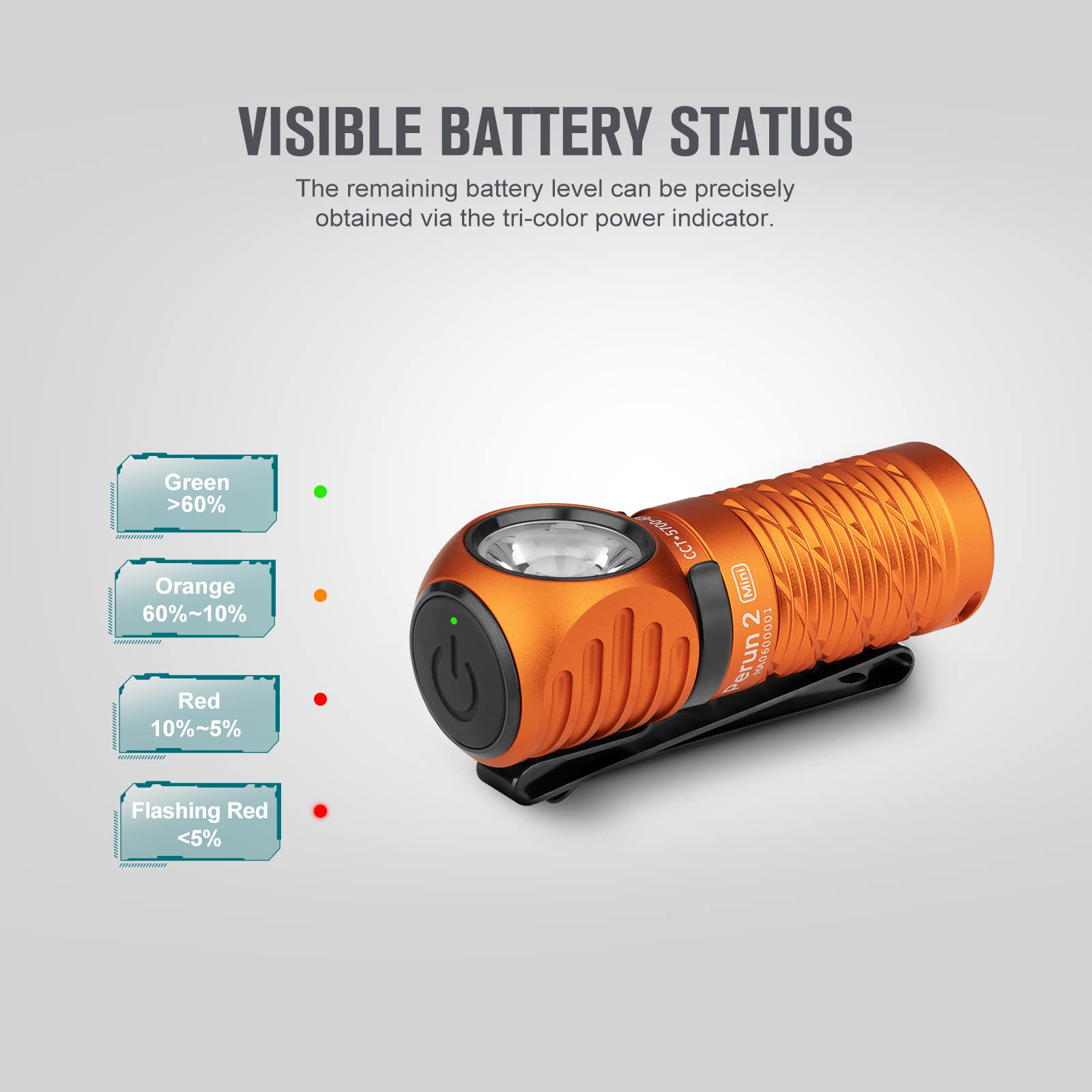 OLIGHT Perun 2 Mini magnet attachment enables hands-free work light