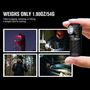 OLIGHT Perun 2 Mini red-light option in use for night vision preservation