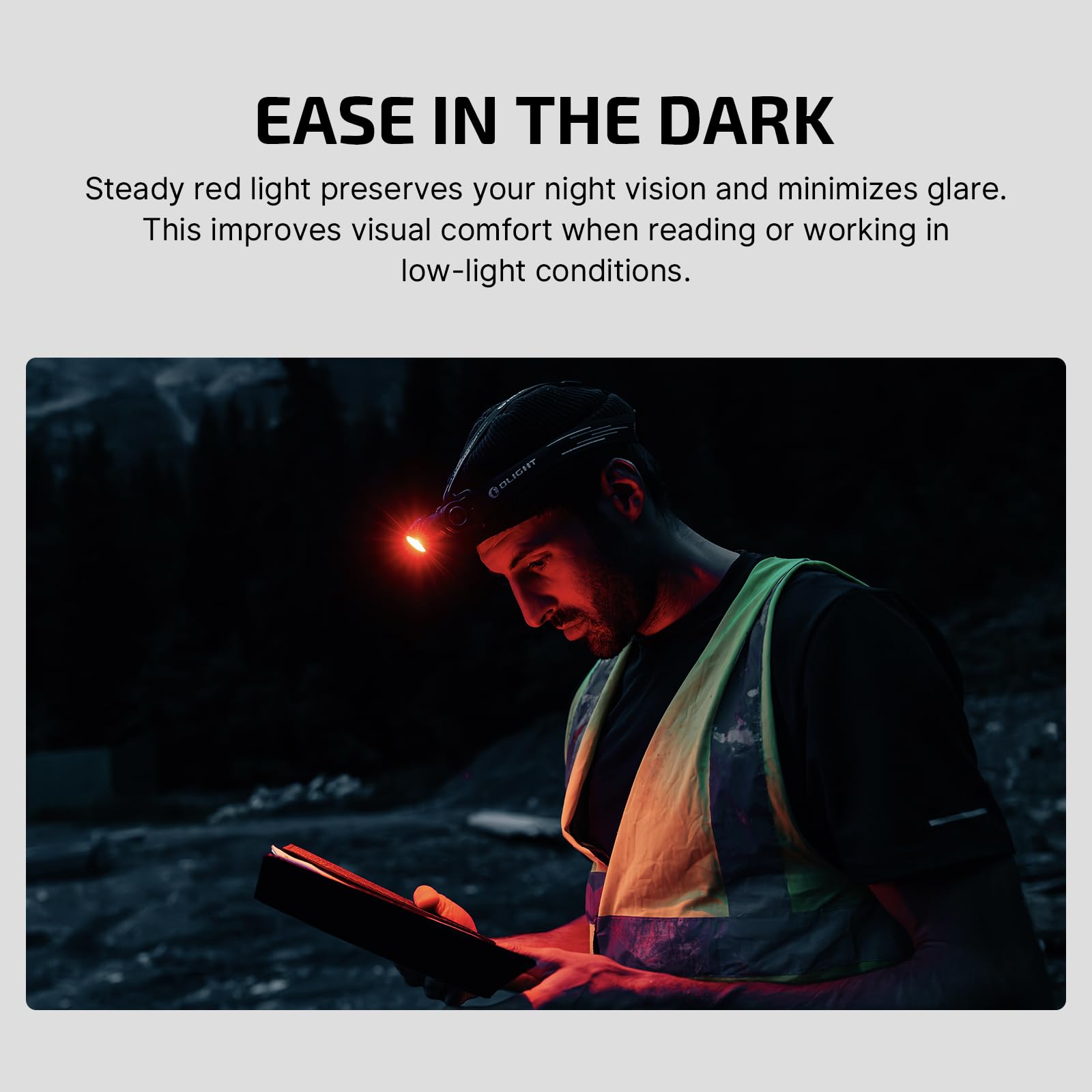 OLIGHT Perun 3 rugged headband with stainless mount withstands tough conditions.