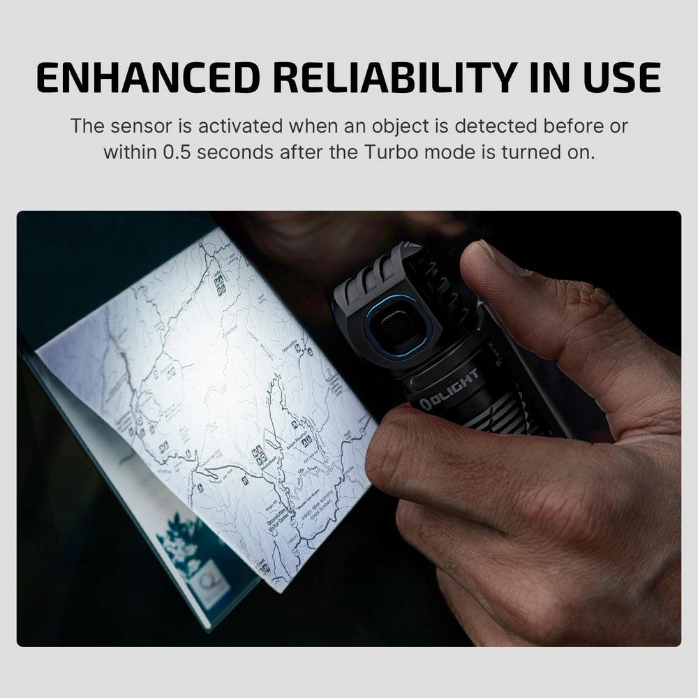 OLIGHT Perun 3 IP68 waterproof and dustproof for rugged weather.