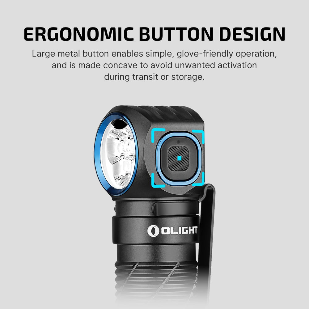 OLIGHT Perun 3 easy-to-use large side buttons for quick control.