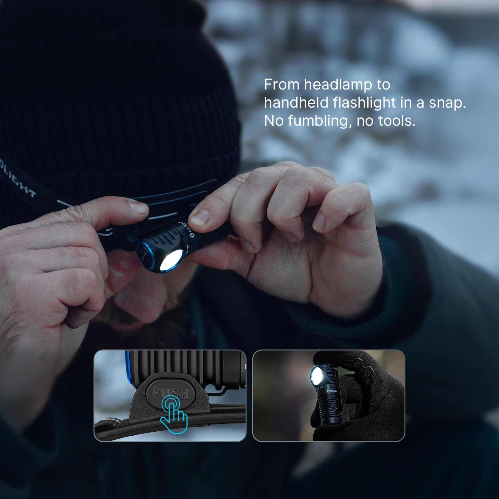 OLIGHT Perun 3 Mini breathable headband with anti sweat strip