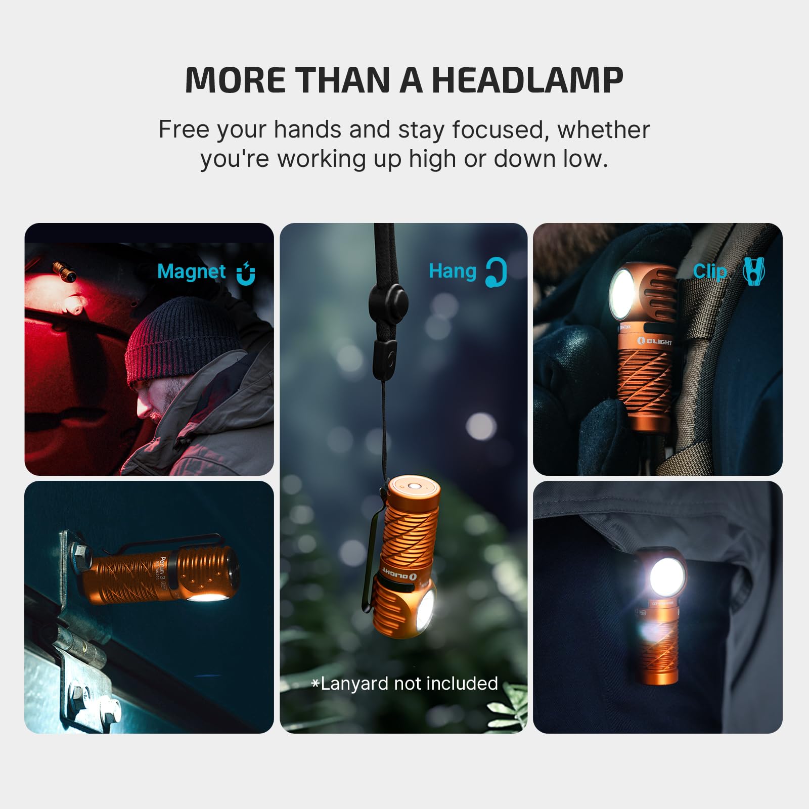 OLIGHT Perun 3 Mini quick-detach bracket for easy handheld use