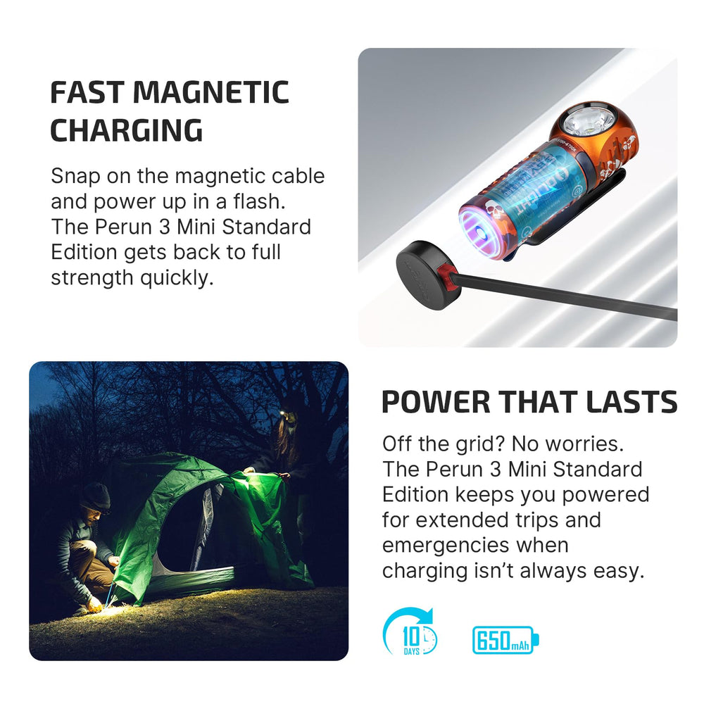 OLIGHT Perun 3 Mini magnetic tail for versatile mounting