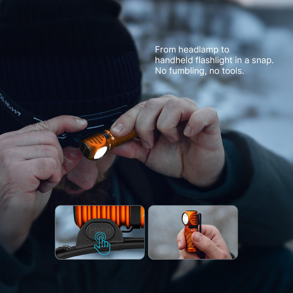 OLIGHT Perun 3 Mini white and red light modes for visibility and signaling