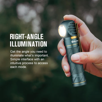 OLIGHT Perun 2 magnetic base enables hands-free mounting for tasks.