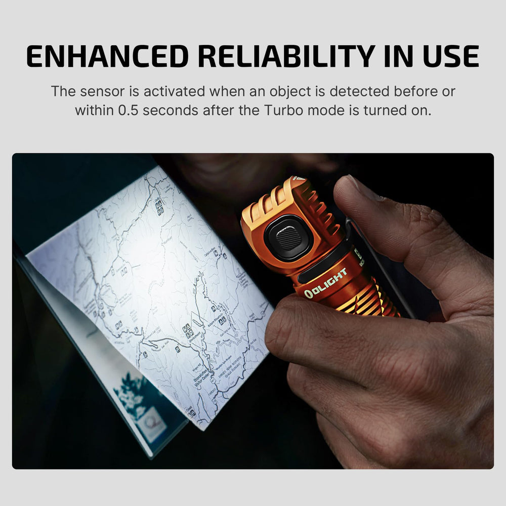 OLIGHT Perun 3 USB-C charging port for quick recharges