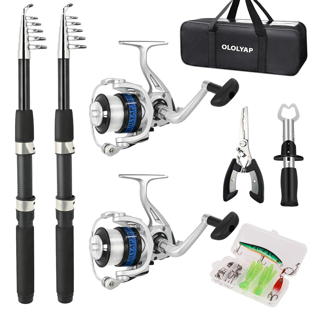 OLOLYAP 6.9ft Telescopic Fishing Pole Combo Kit – two rods
