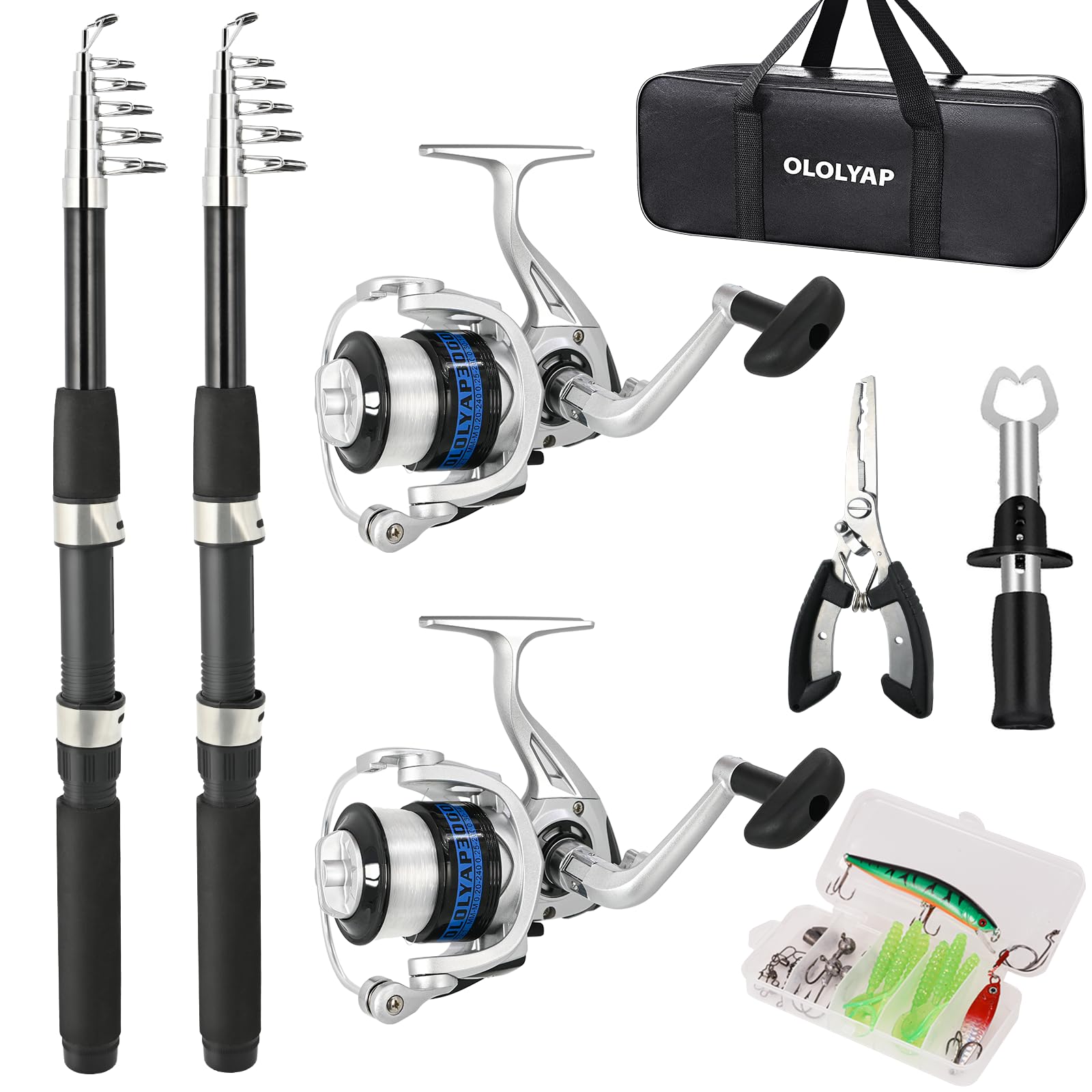 OLOLYAP 6.9ft telescopic fishing rods and reels