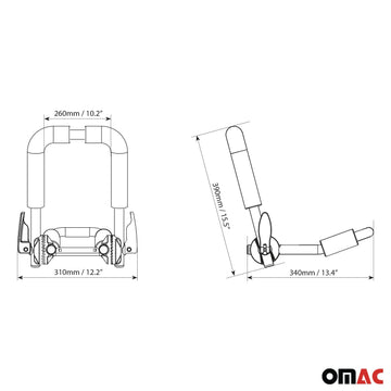 OMAC roof rack ready to transport canoe, kayak, or small boat.