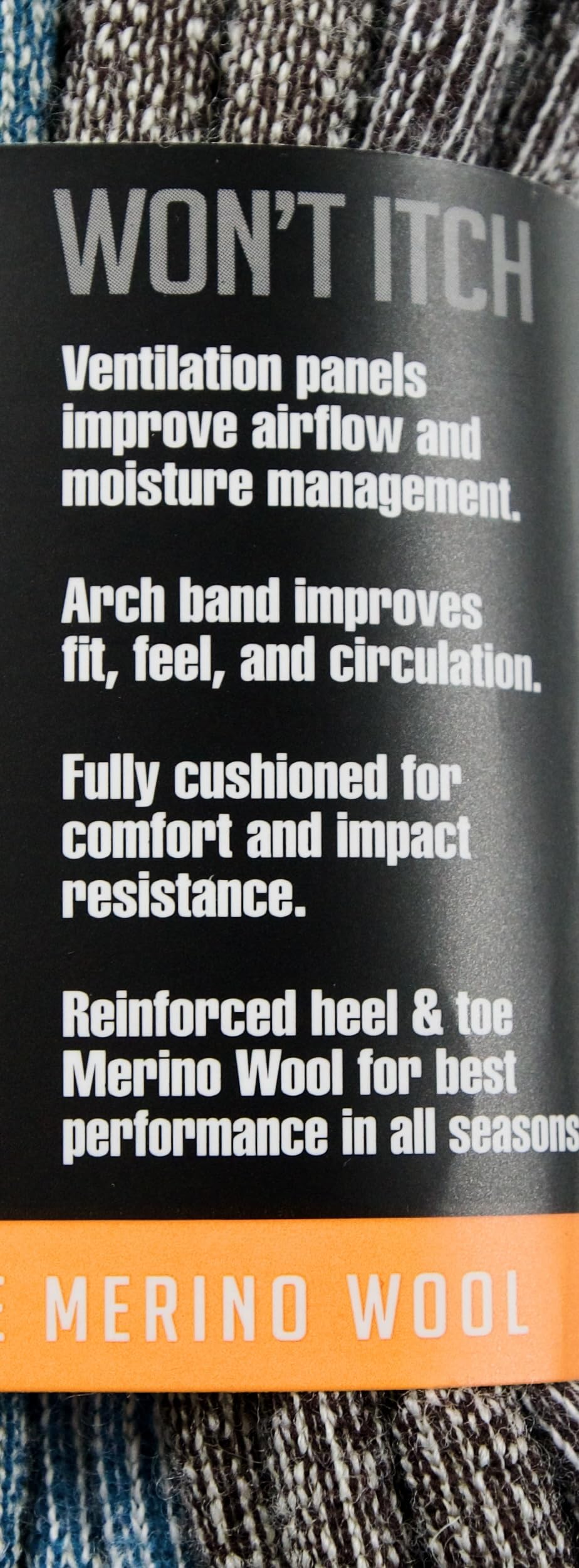 Omni-Wool socks displaying arch support for steady footing on trails