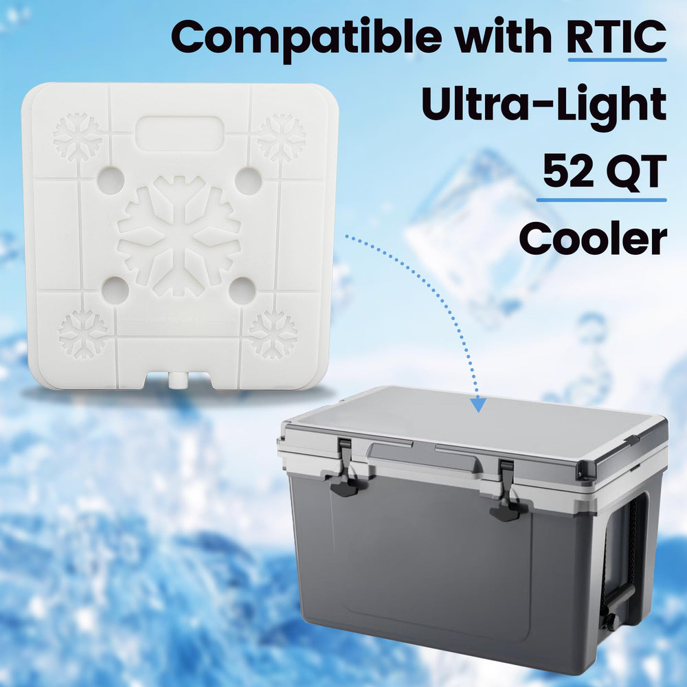 Omoojee 52QT ice pack divider ready to freeze for ready cooling
