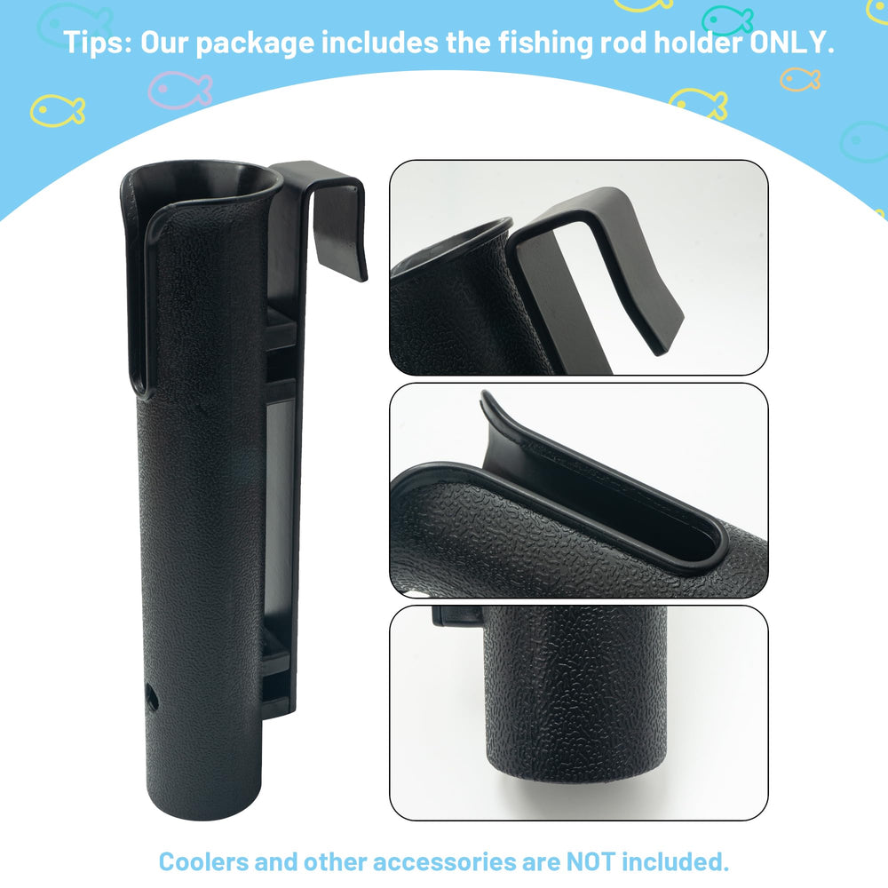 Packaging showing a single piece Omoojee fishing rod holder