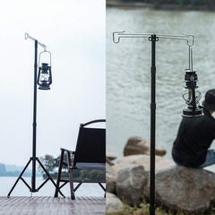 OMUKY lantern stand assembly shows easy setup for quick outdoor lighting