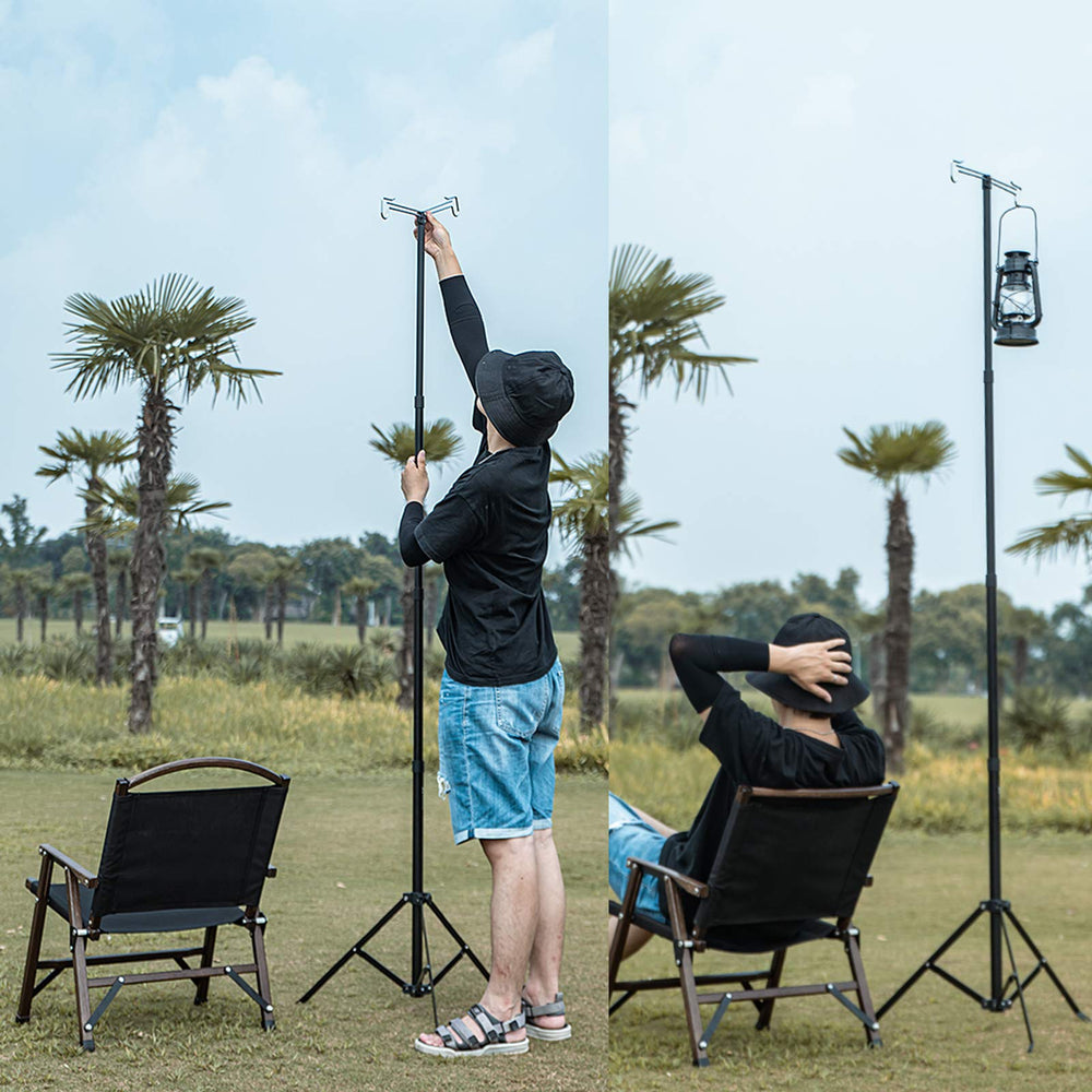 OMUKY lantern stand in pack highlights portable design with nylon bag for travel
