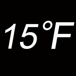 OMVMO 15 Degrees F hood-draft-closure detail illustrates heat retention around neck