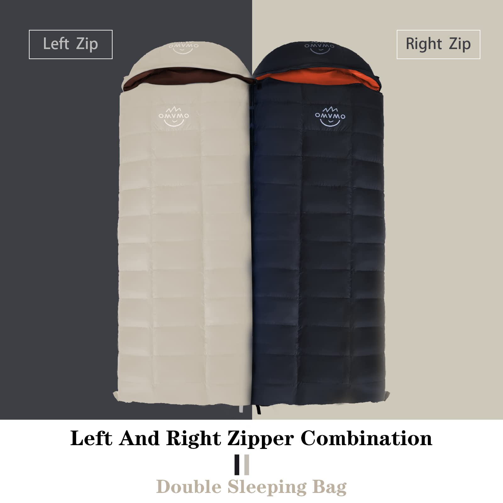 OMVMO 15 Degrees F in-use-camping sleeping bag captures 4-season versatility at campsite