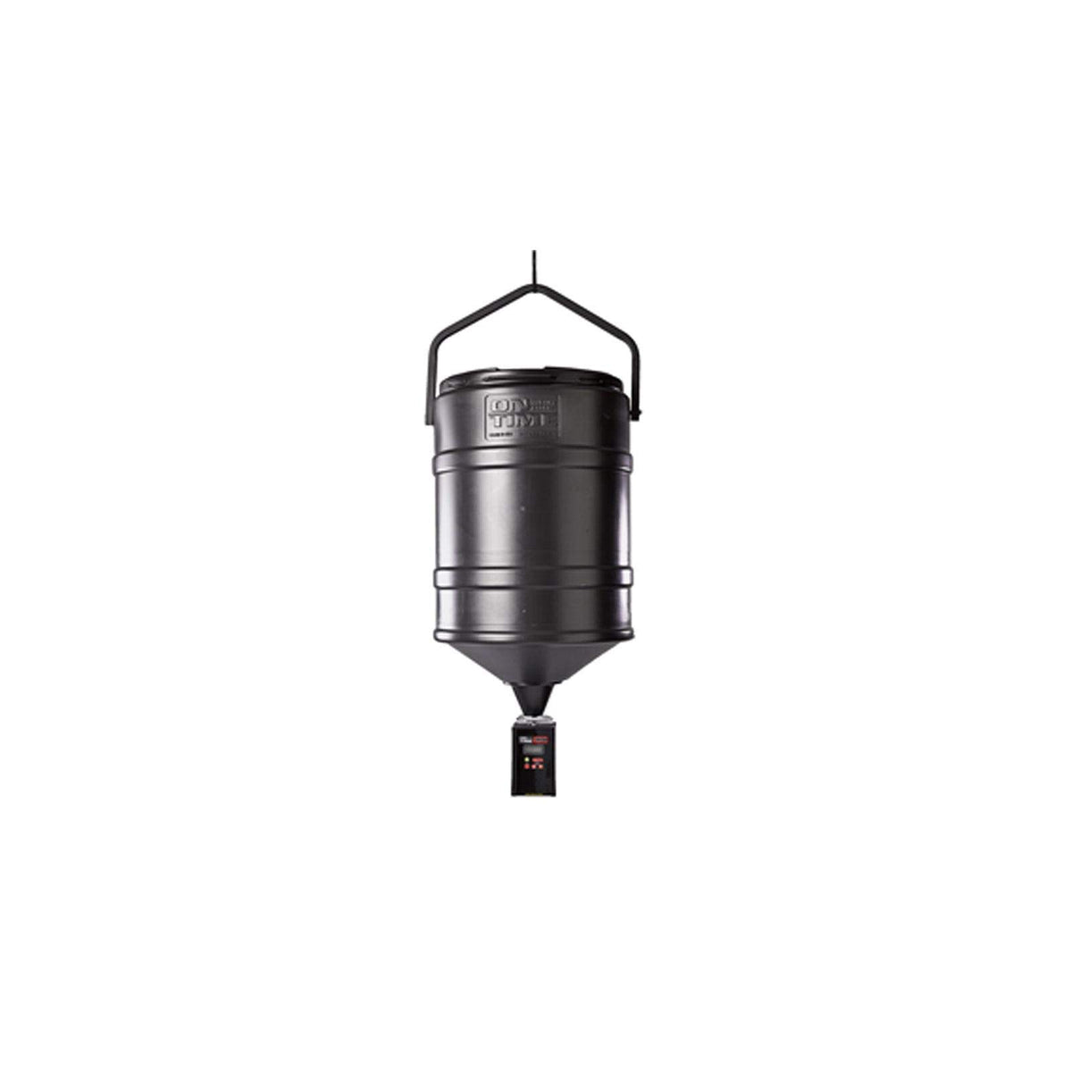 On Time Tomahawk Vl feeder 25gal hanger deters wildlife while keeping feed flowing