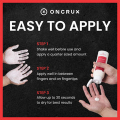 ONCRUX Liquid Chalk adheres without dust for long-lasting grip