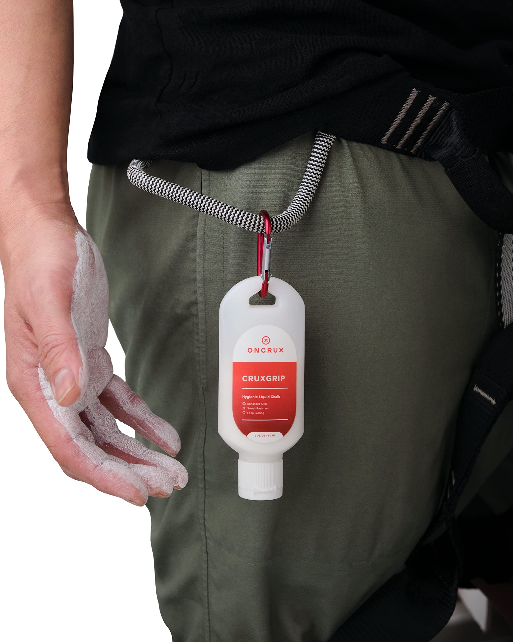 ONCRUX Liquid Gym Chalk hand-application for dry grip