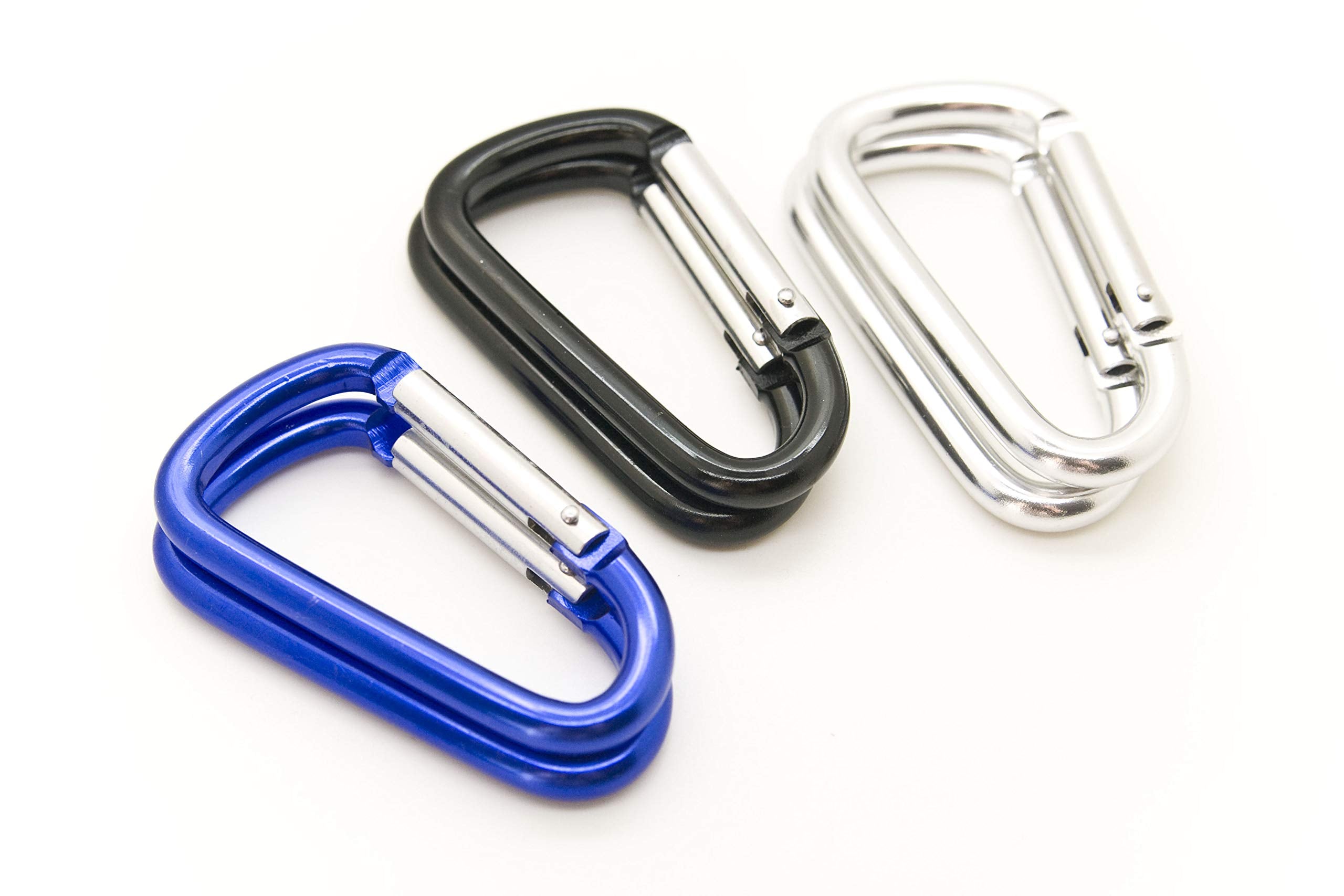 ONDEPOT blue carabiner clip with spring gate for quick access