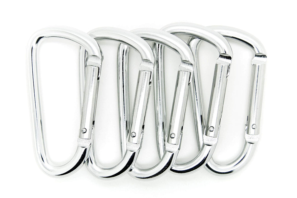 ONDEPOT 3-inch aluminum carabiner with spring-loaded gate for quick access.