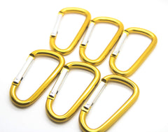 ONDEPOT 3-inch aluminum carabiner gold clip for quick key access.
