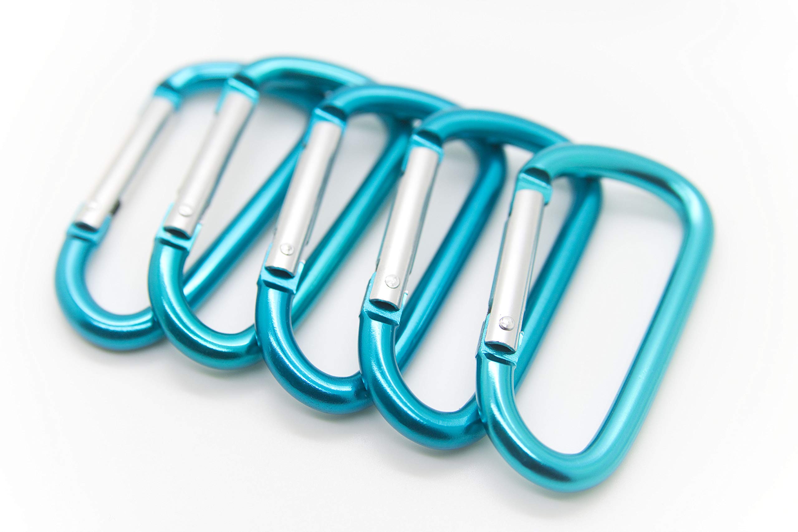 ONDEPOT D-shape buckle teal clip for bags and purses.
