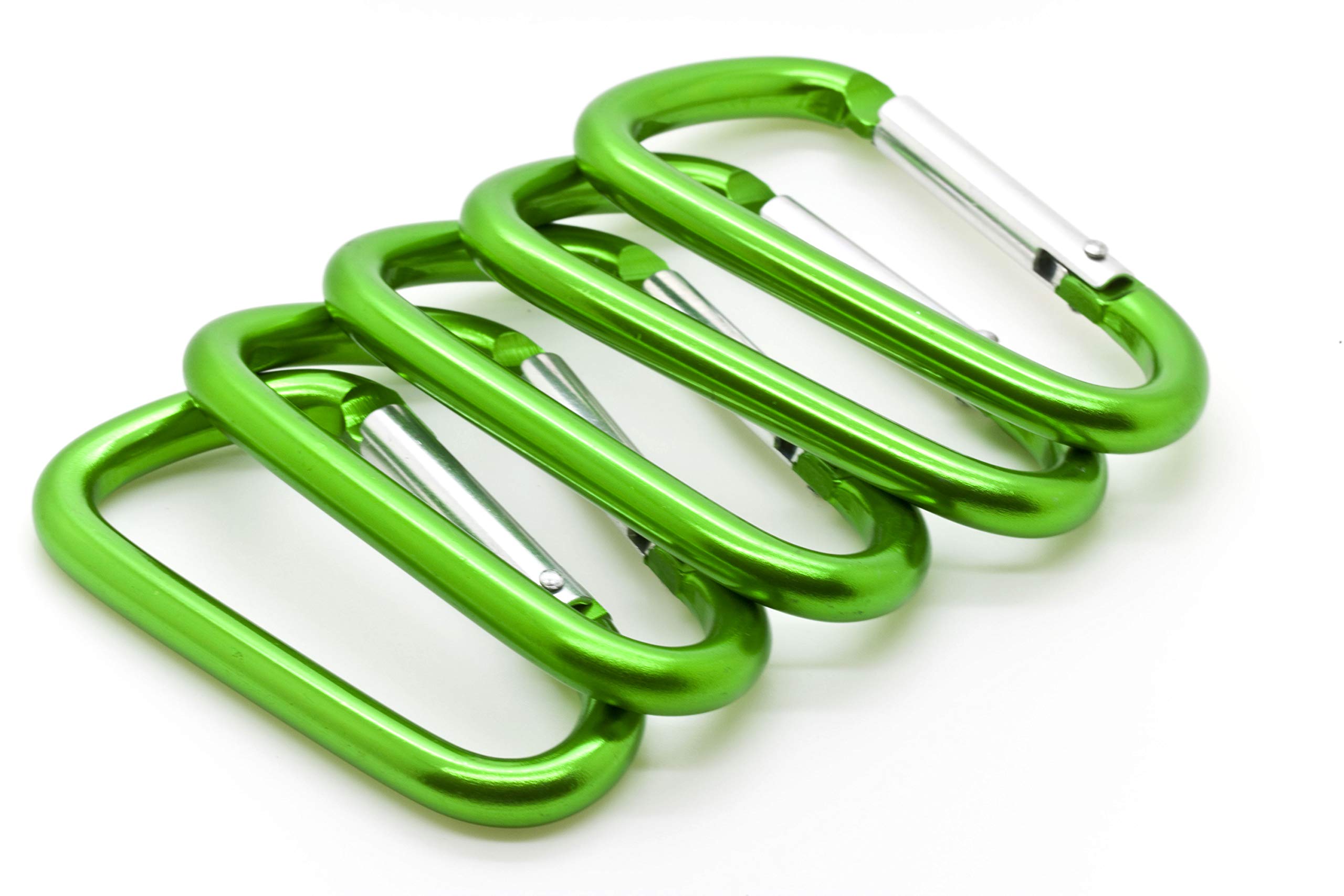 ONDEPOT spring-loaded gate carabiner close-up for easy one-handed use.