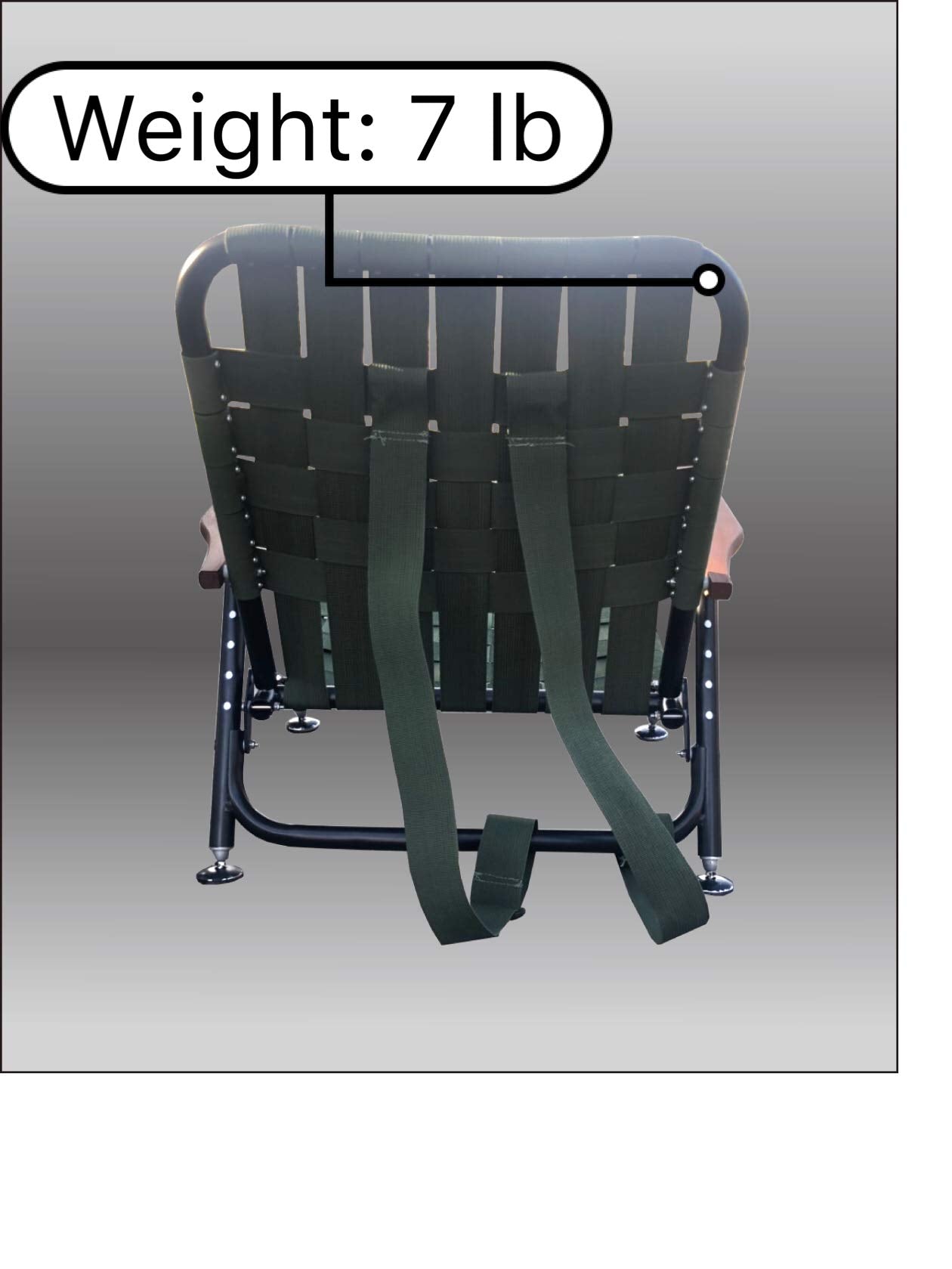One & Done Pro All Terrain Leveled Chair leveled on a slope for stable seating.