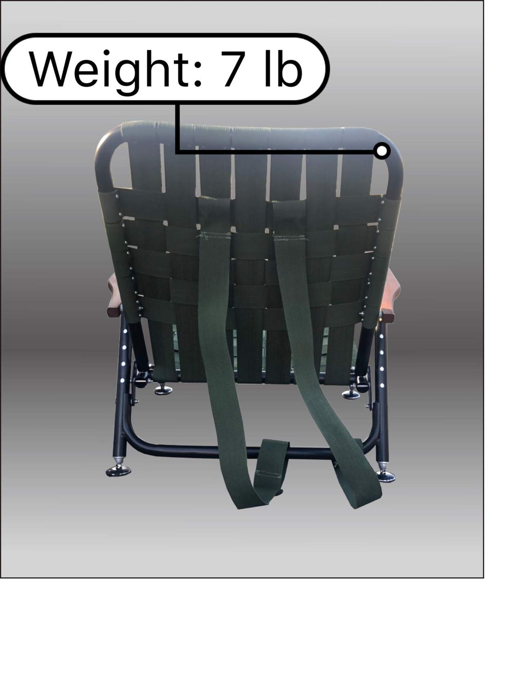 One & Done Pro All Terrain Leveled Chair leveled on a slope for stable seating.