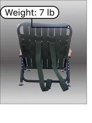 One & Done Pro All Terrain Leveled Chair leveled on a slope for stable seating.