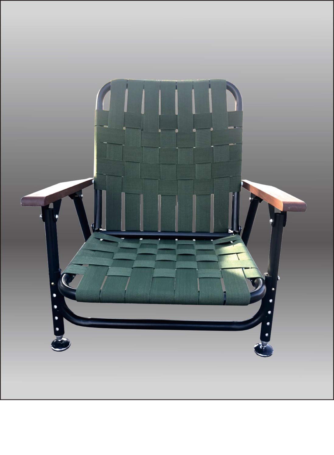 One & Done Pro All Terrain Leveled Chair seat detail highlights durable, water-resistant webbing