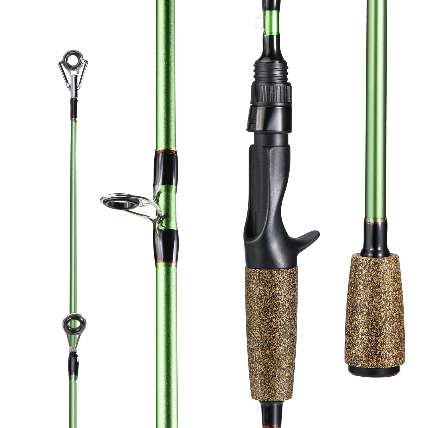 Front view of One Bass 6ft0 2-piece carbon fiber fishing rod
