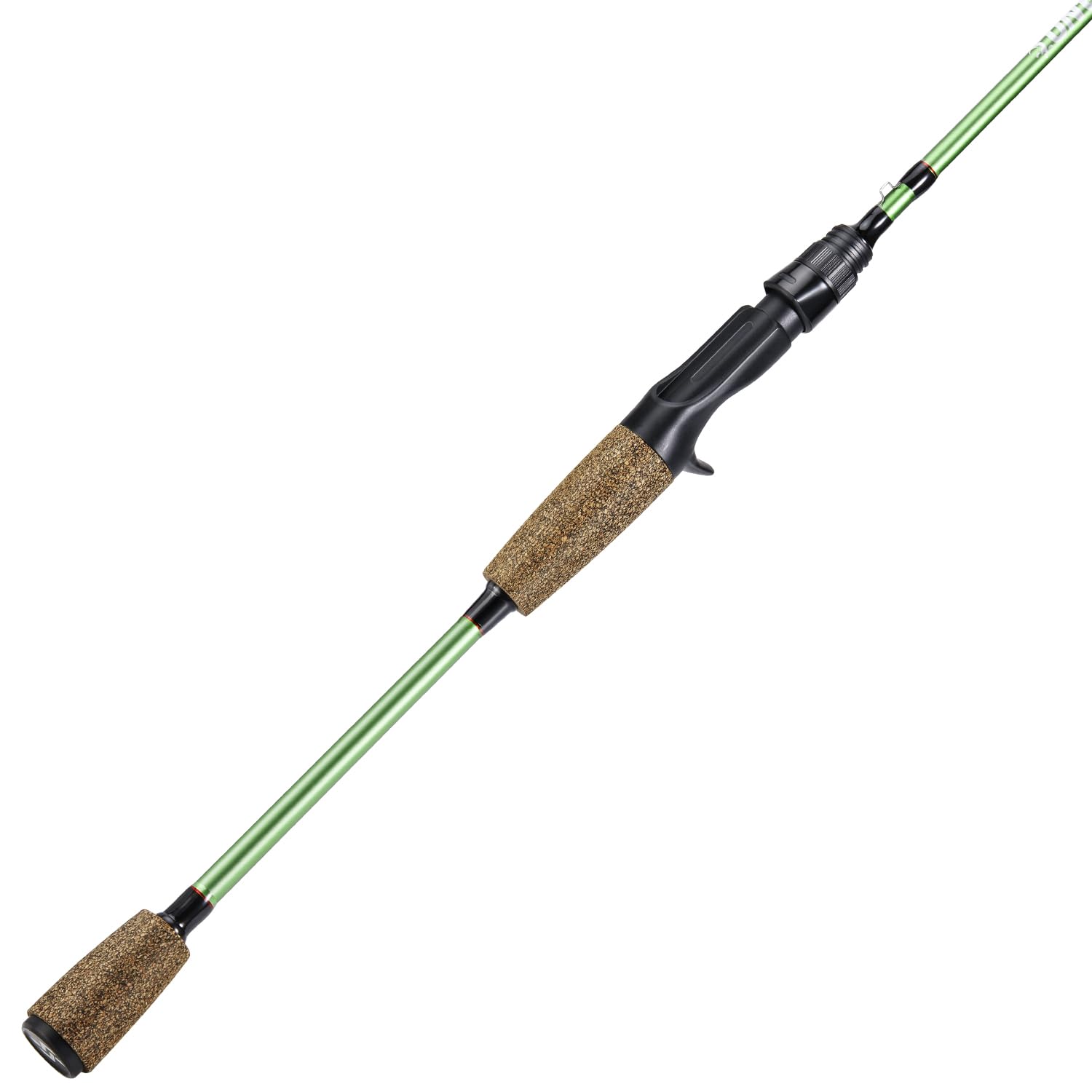 Close-up of rubber cork handle on One Bass 6ft0 2-piece rod