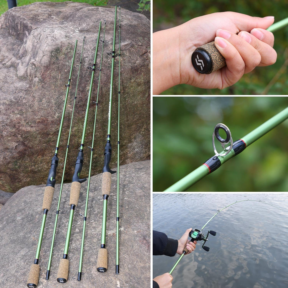 Product packaging and components for One Bass 6ft0 2-piece rod